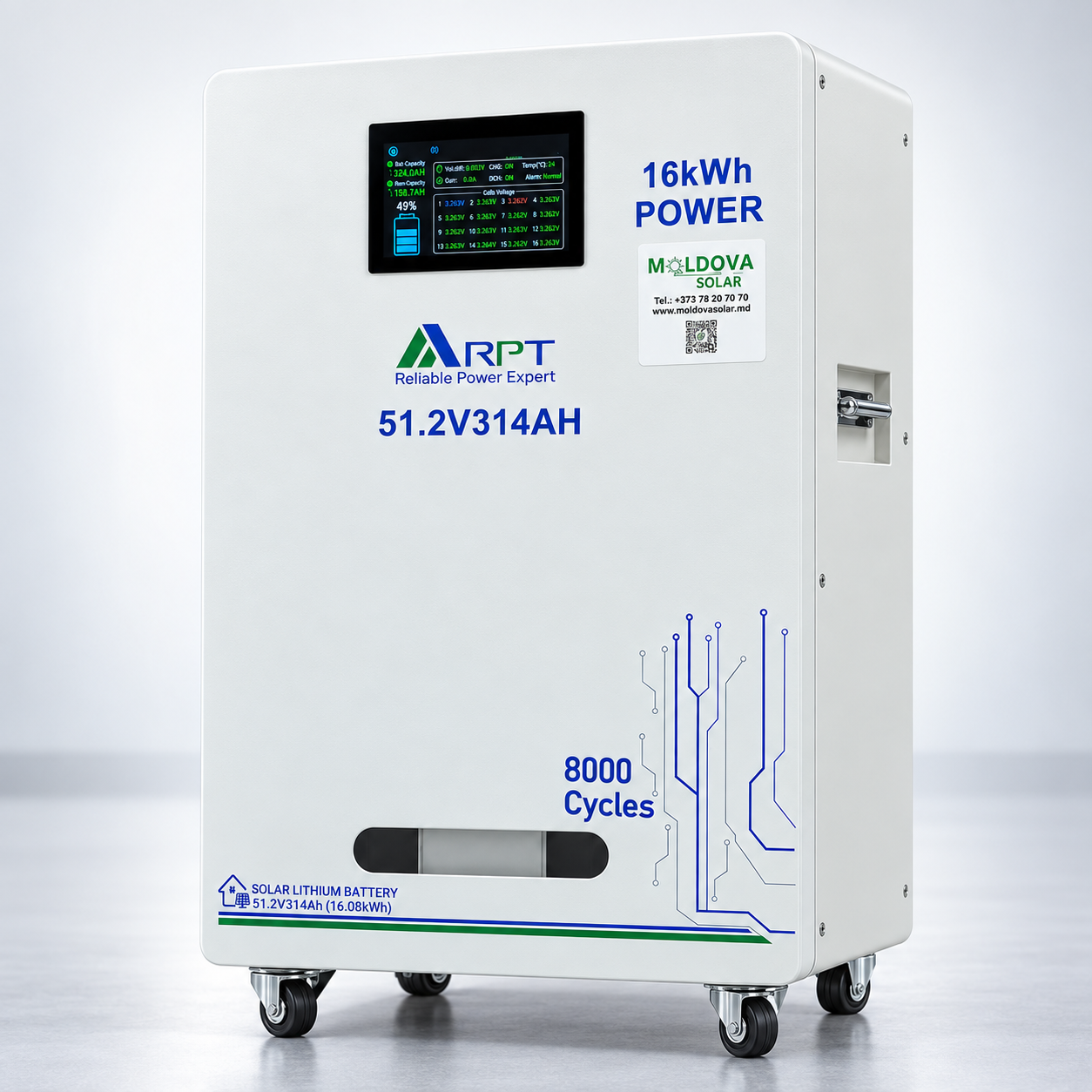 Baterie RPT 16 kWh LiFePO₄, pe roți